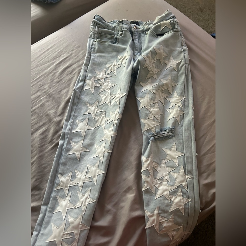 Amiri jeans star white